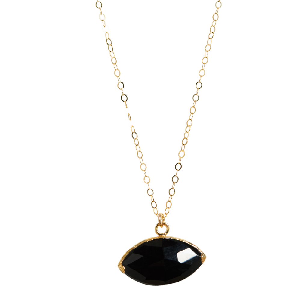 Black Onyx Marquise Necklace