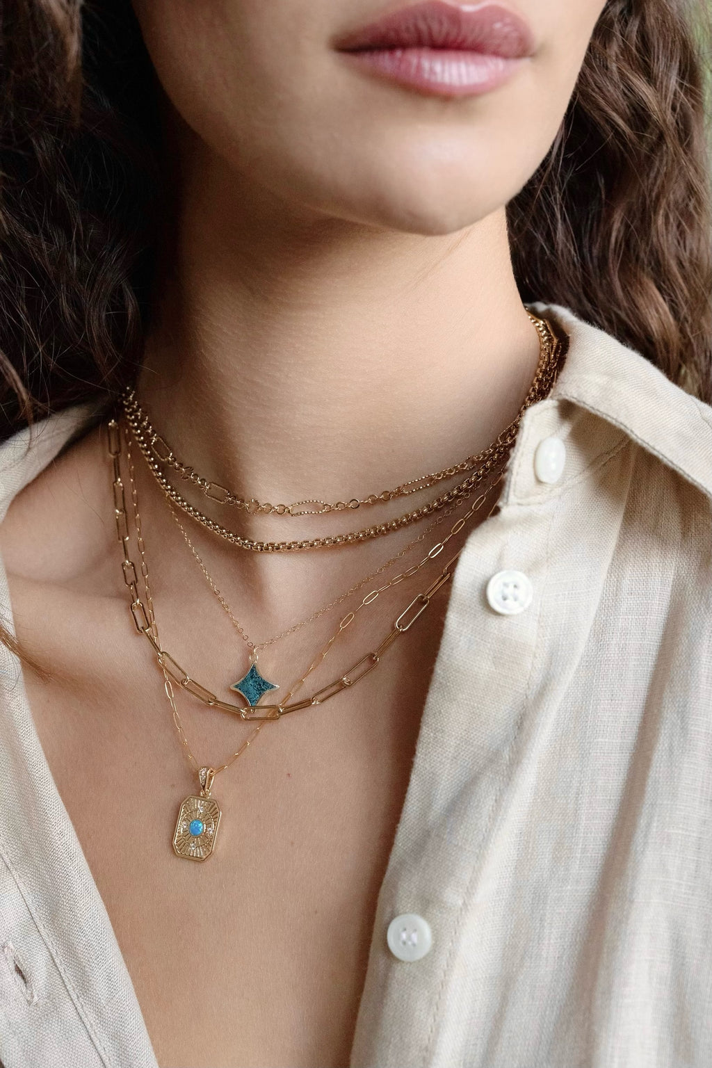 Blue Opal Nova Necklace