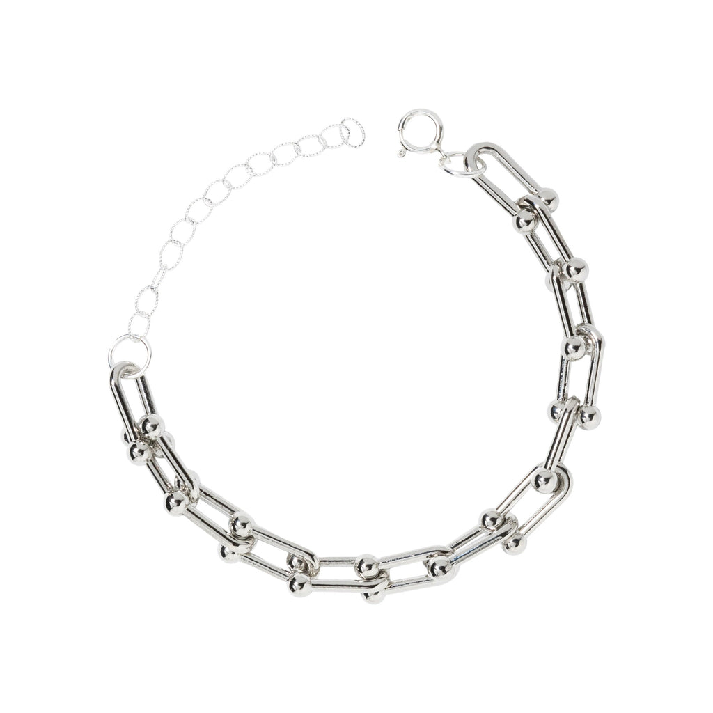Mayra Link Bracelet in Silver