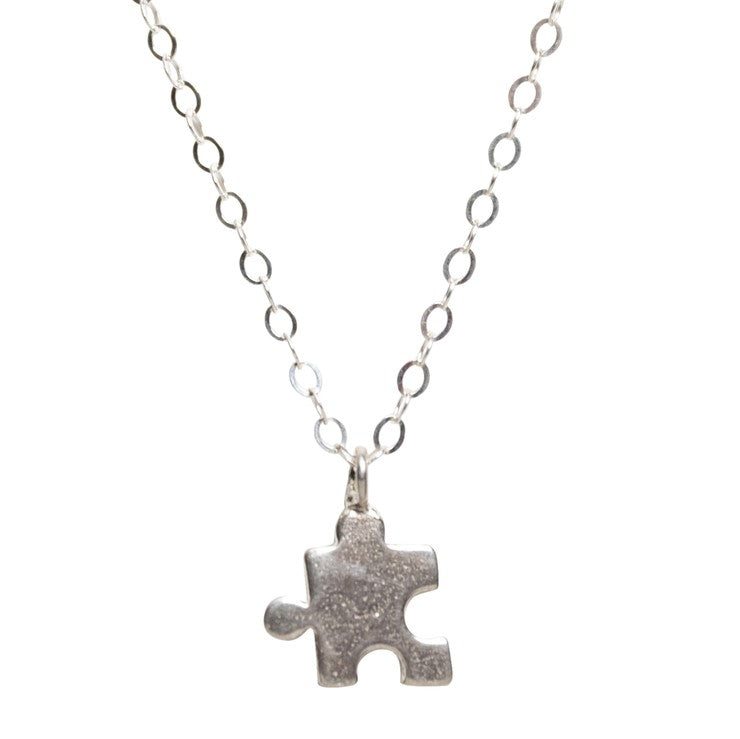 Puzzle Piece Necklace in Silver