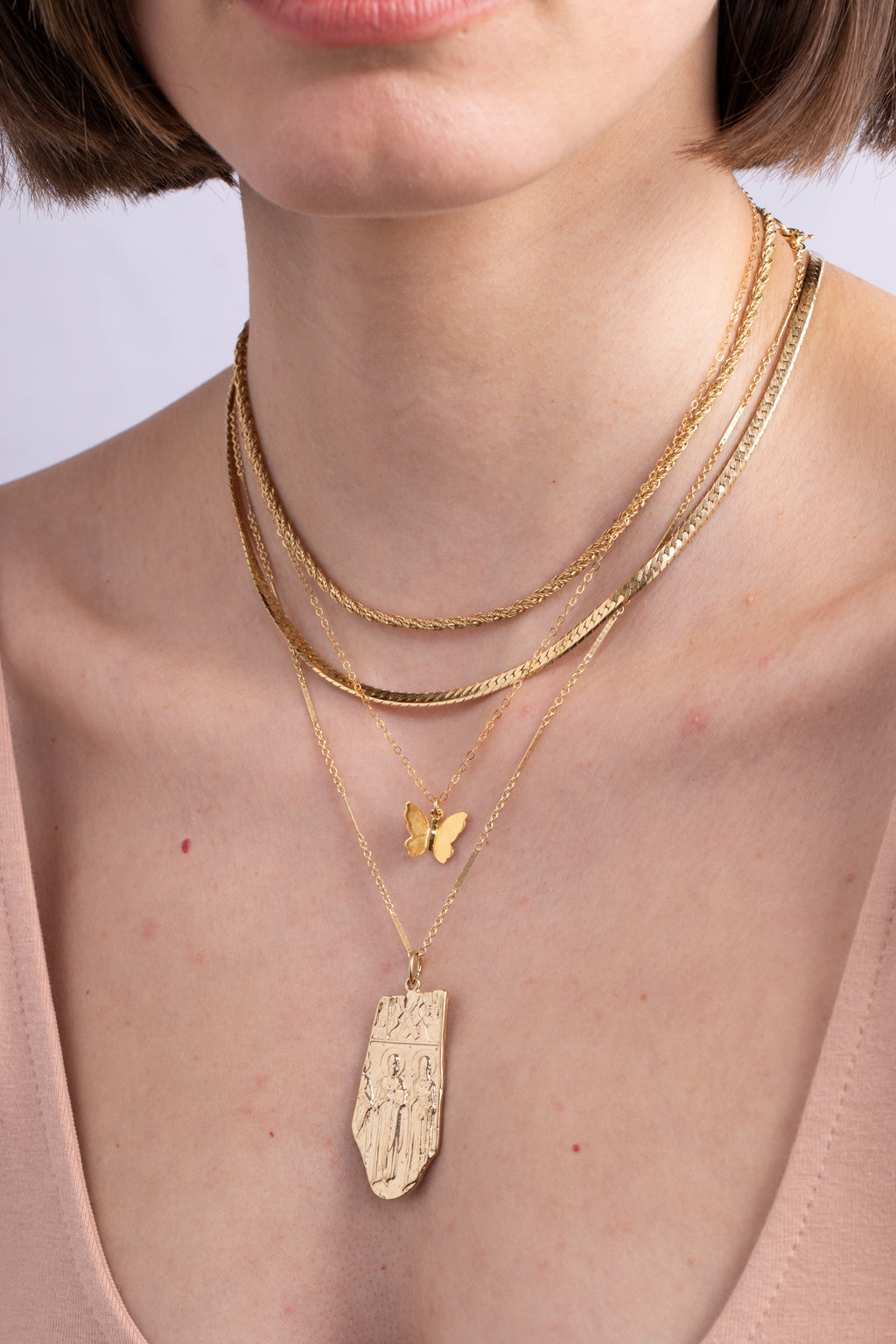 Flutter Necklace in Gold