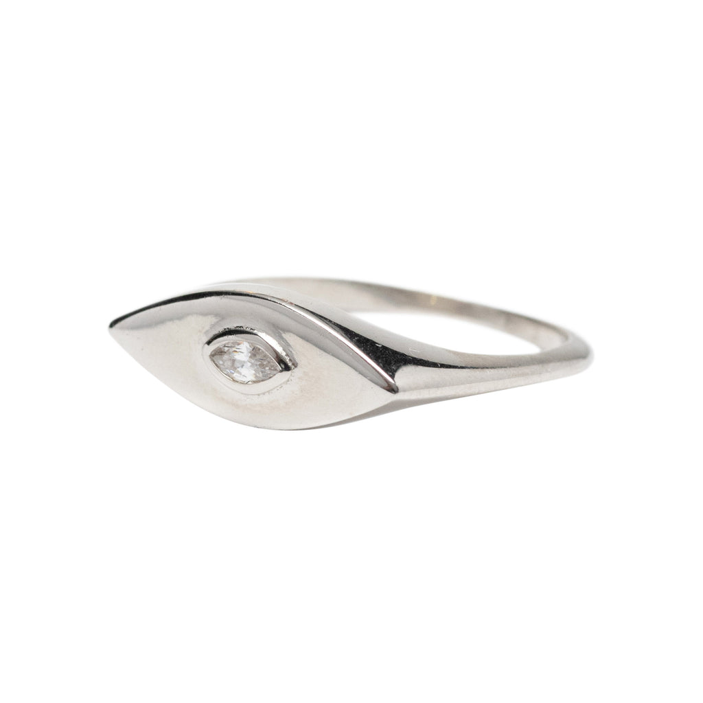Freya Marquise Ring in Silver