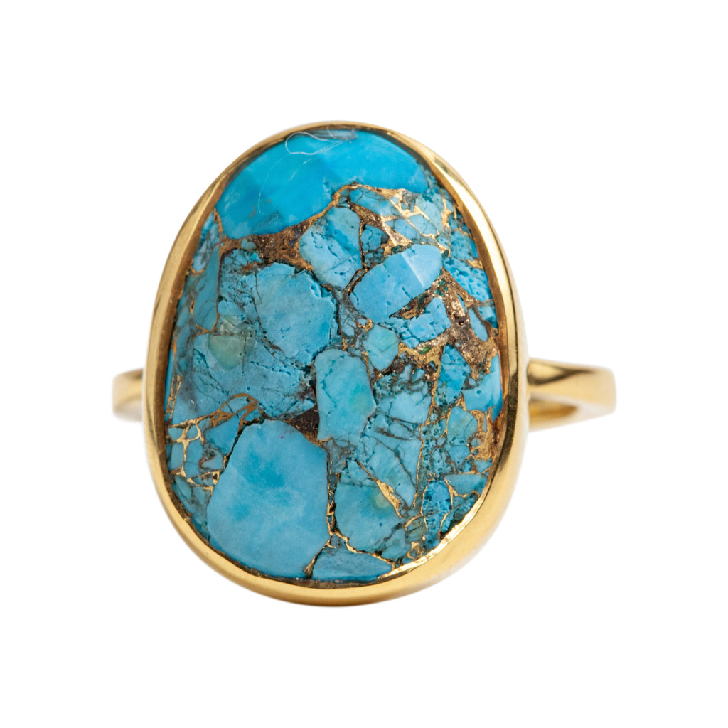 Luna Ring in Copper Infused Turquoise