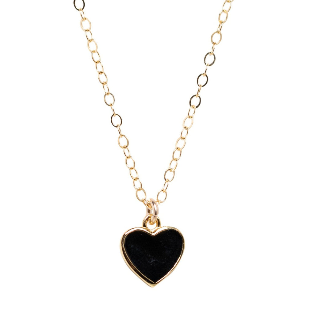 Mini Black Heart Necklace