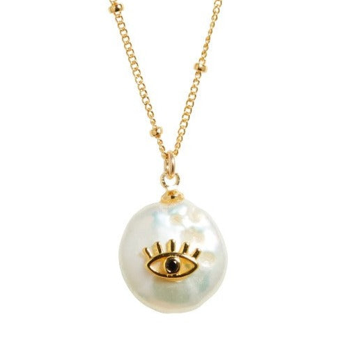 Pearl & Eye Necklace