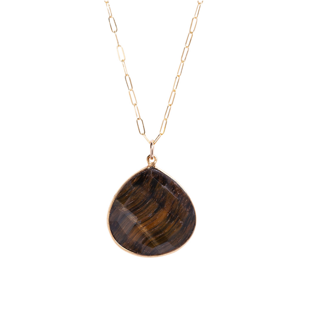 Long Tiger's Eye Necklace