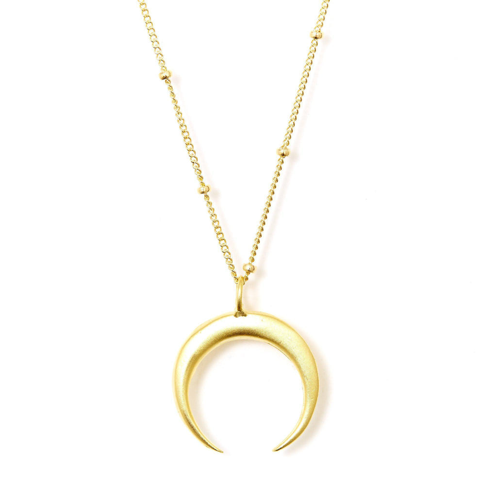 Crescent Necklace in Gold-Necklaces-Waffles & Honey Jewelry-Waffles & Honey Jewelry