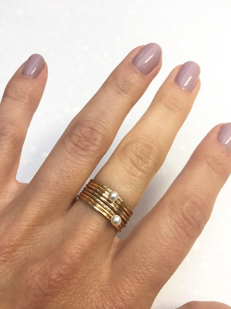 Gold Stacking Ring-Rings-Waffles & Honey Jewelry-Waffles & Honey Jewelry