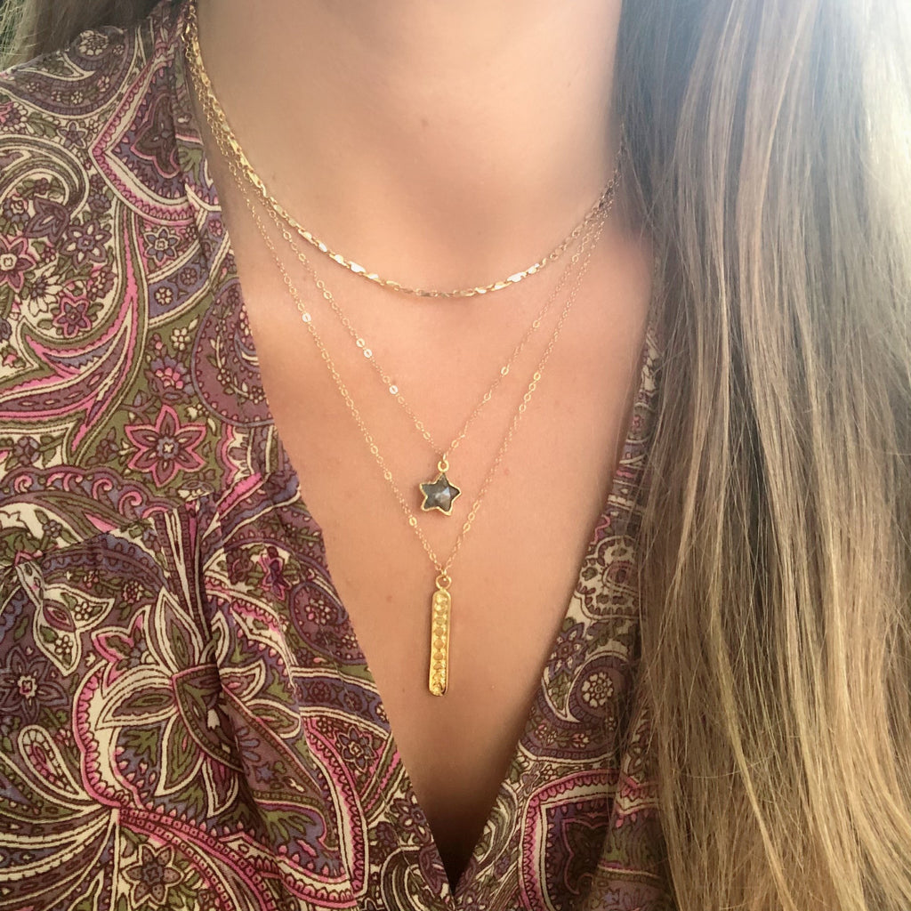 Star Necklace in Labradorite - Waffles & Honey Jewelry