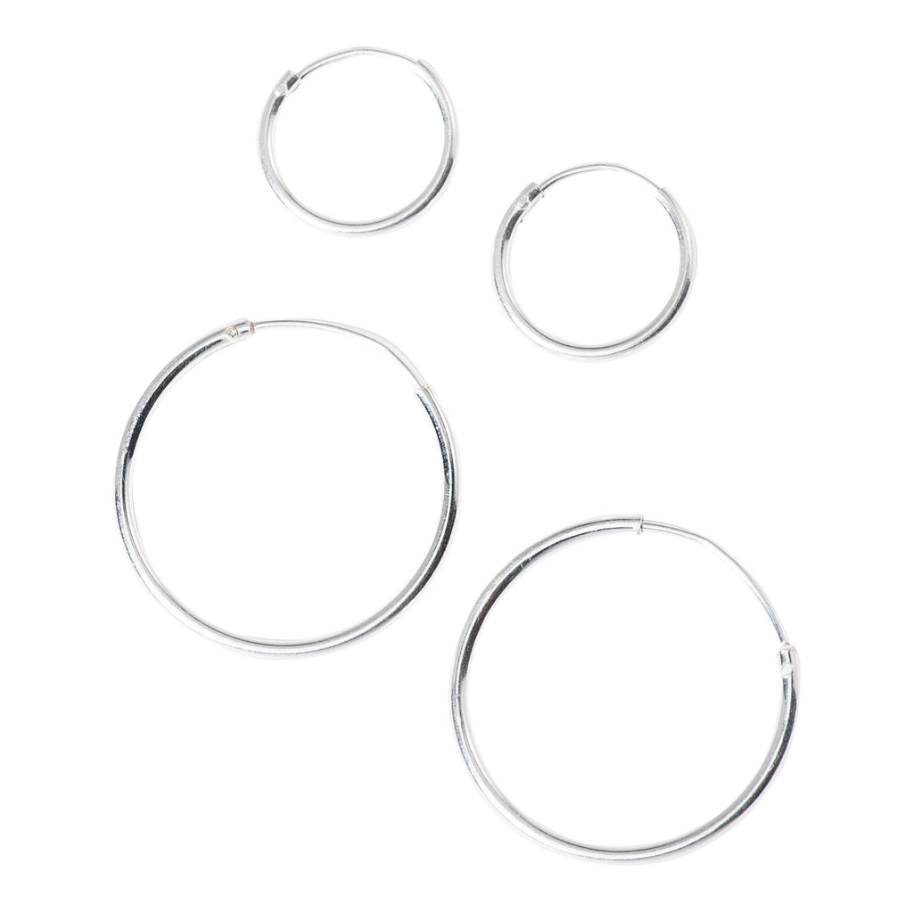 Mini Basic Hoops in Sterling Silver-Earrings-Waffles & Honey Jewelry-Waffles & Honey Jewelry