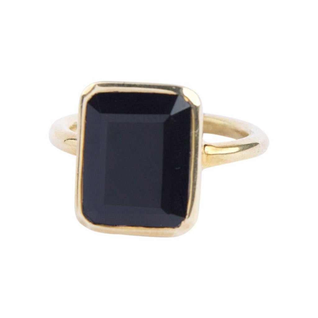 Rectangle Ring in Onyx-Rings-Waffles & Honey Jewelry-Waffles & Honey Jewelry