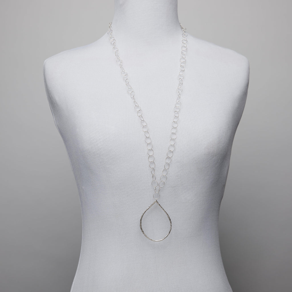 Silver Hoop Ana Necklace-Necklaces-Waffles & Honey Jewelry-Waffles & Honey Jewelry