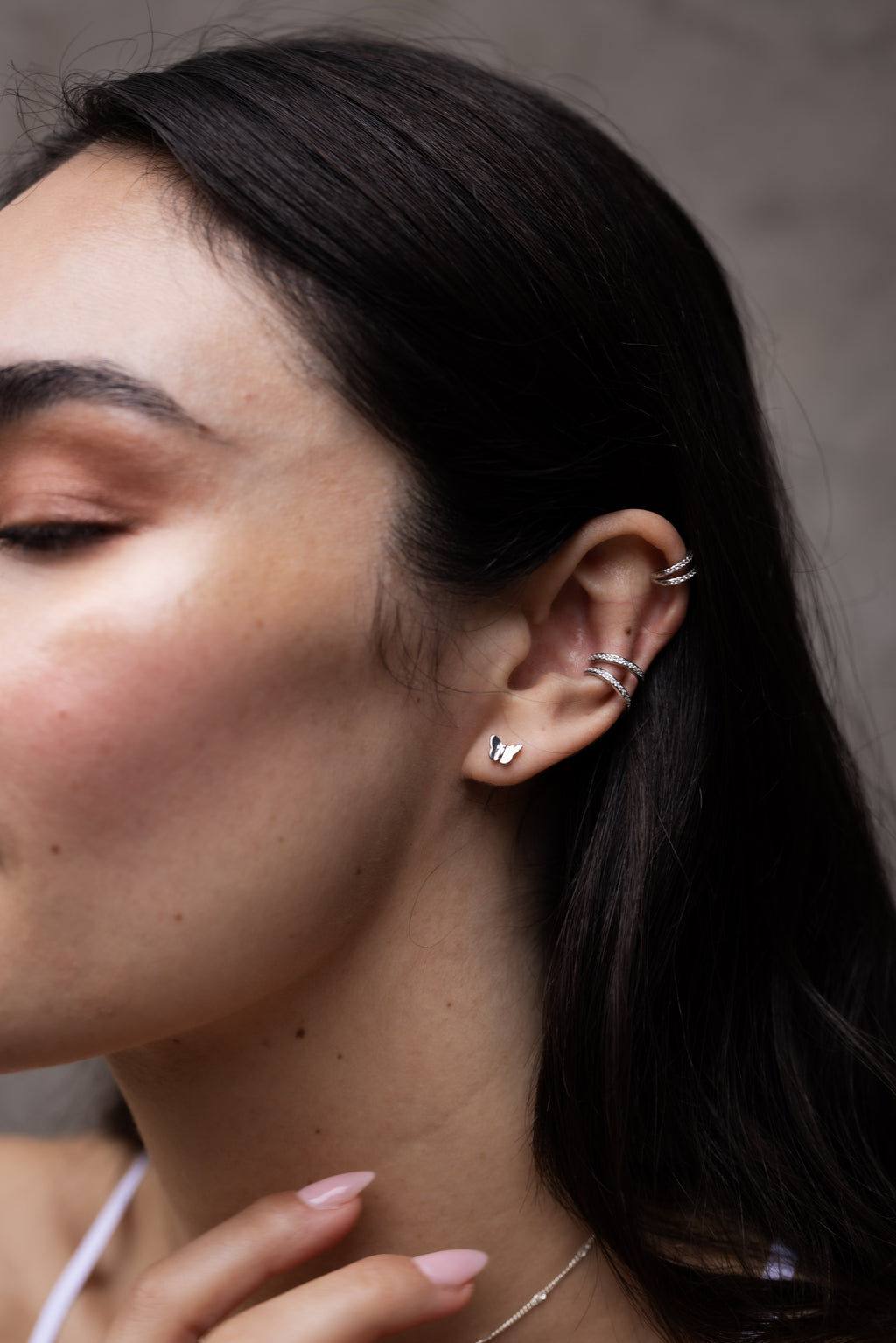 Butterfly Studs in Silver