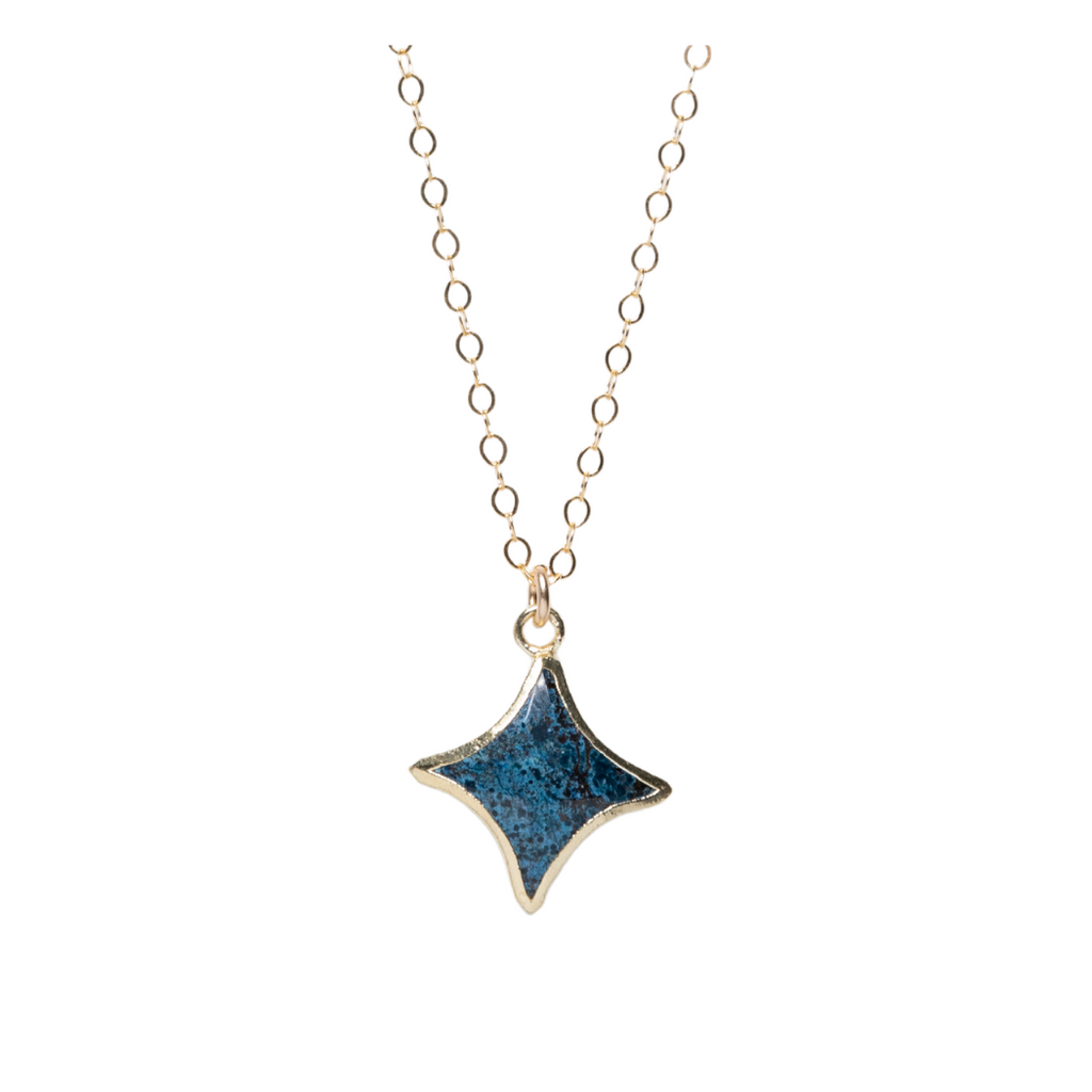 Celeste Star Necklace in Chrysocolla