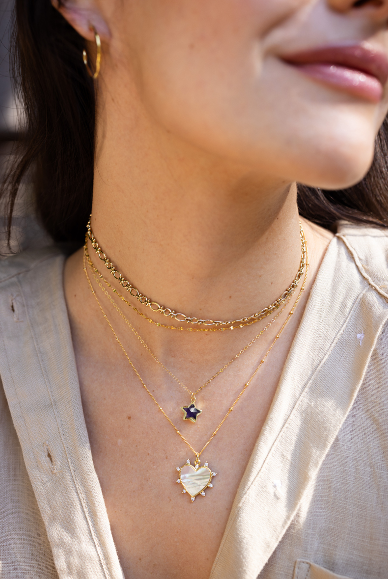 Star Necklace in Amethyst