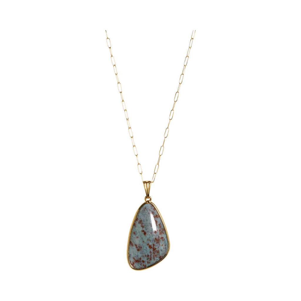 Freeform Large Blue Jasper Necklace