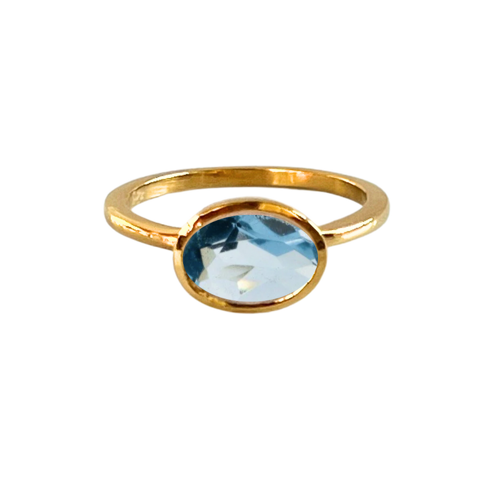 Mila Ring in Blue Topaz