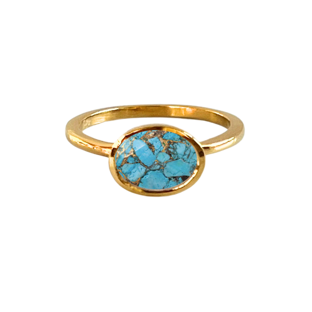 Mila Ring in Copper Infused Turquoise