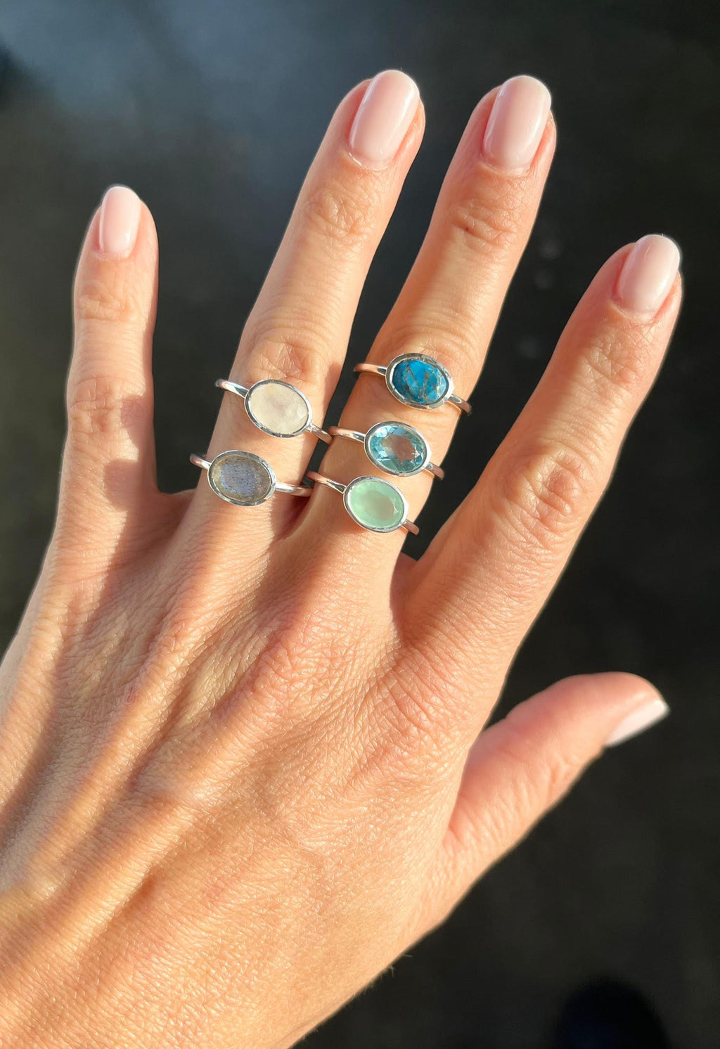 Mila Ring in Moonstone in Silver