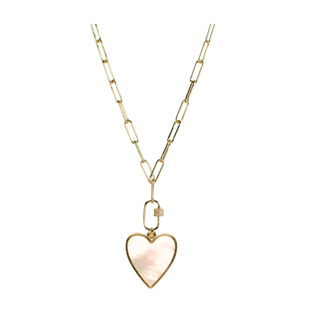 Pearl Heart Charm