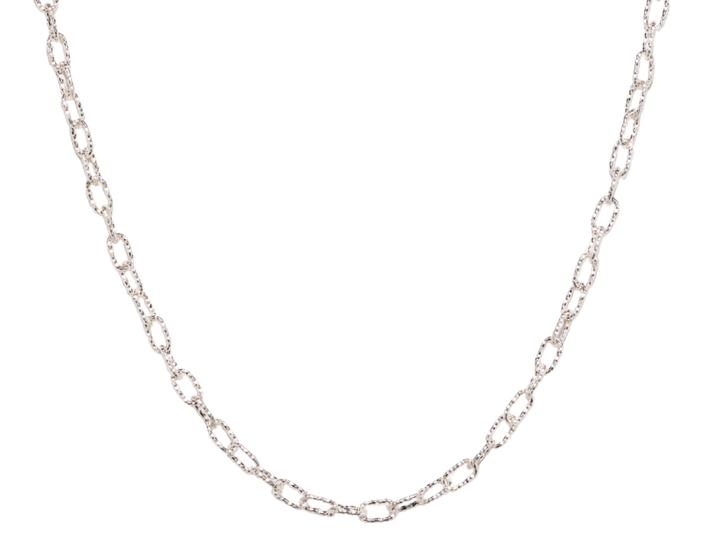 Shimmer Link Chain Choker in Silver