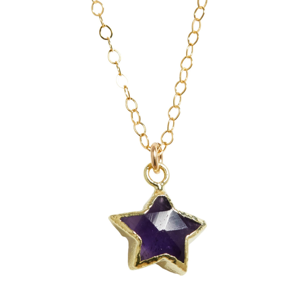 Star Necklace in Amethyst