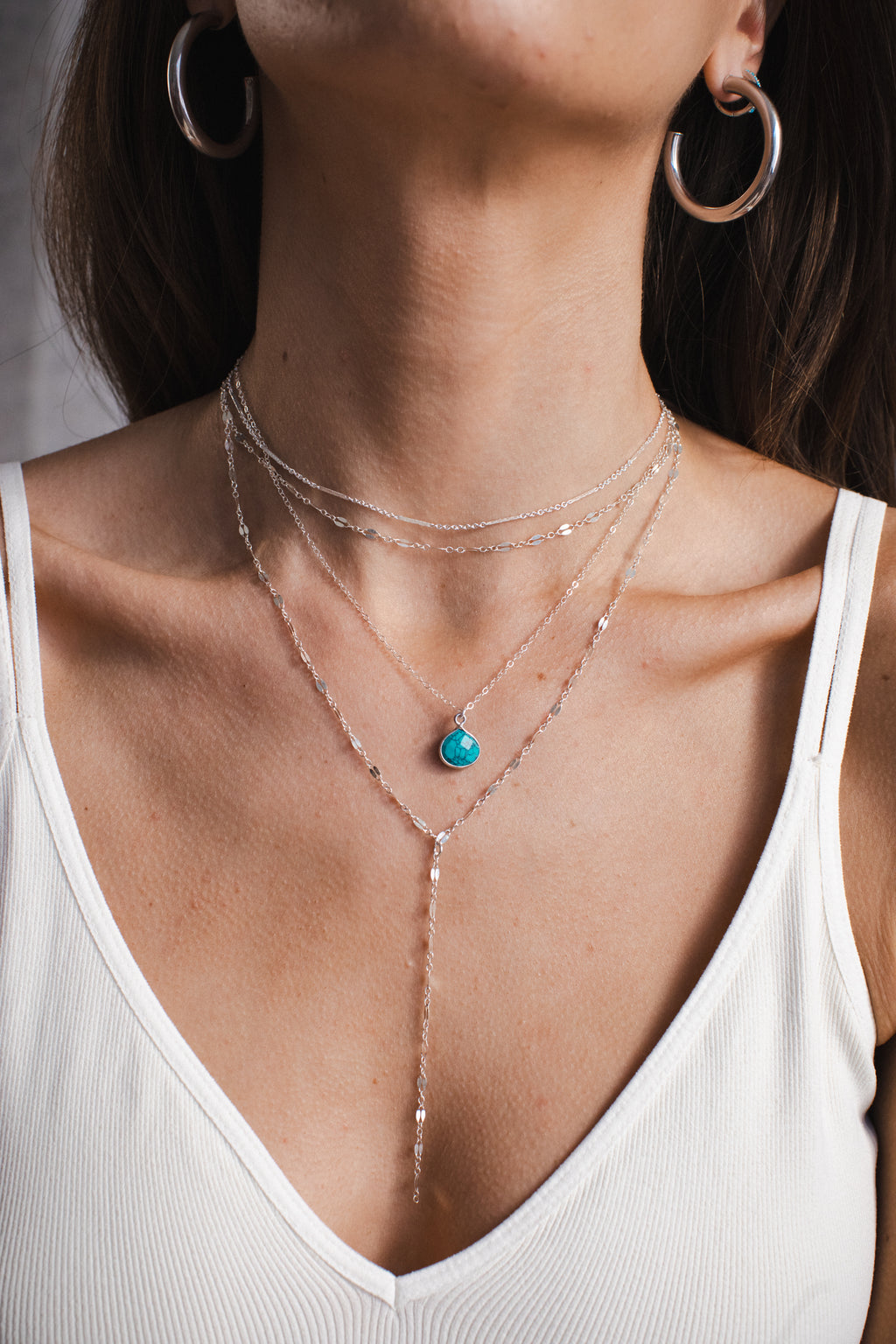 Mini Turquoise Teardrop Necklace