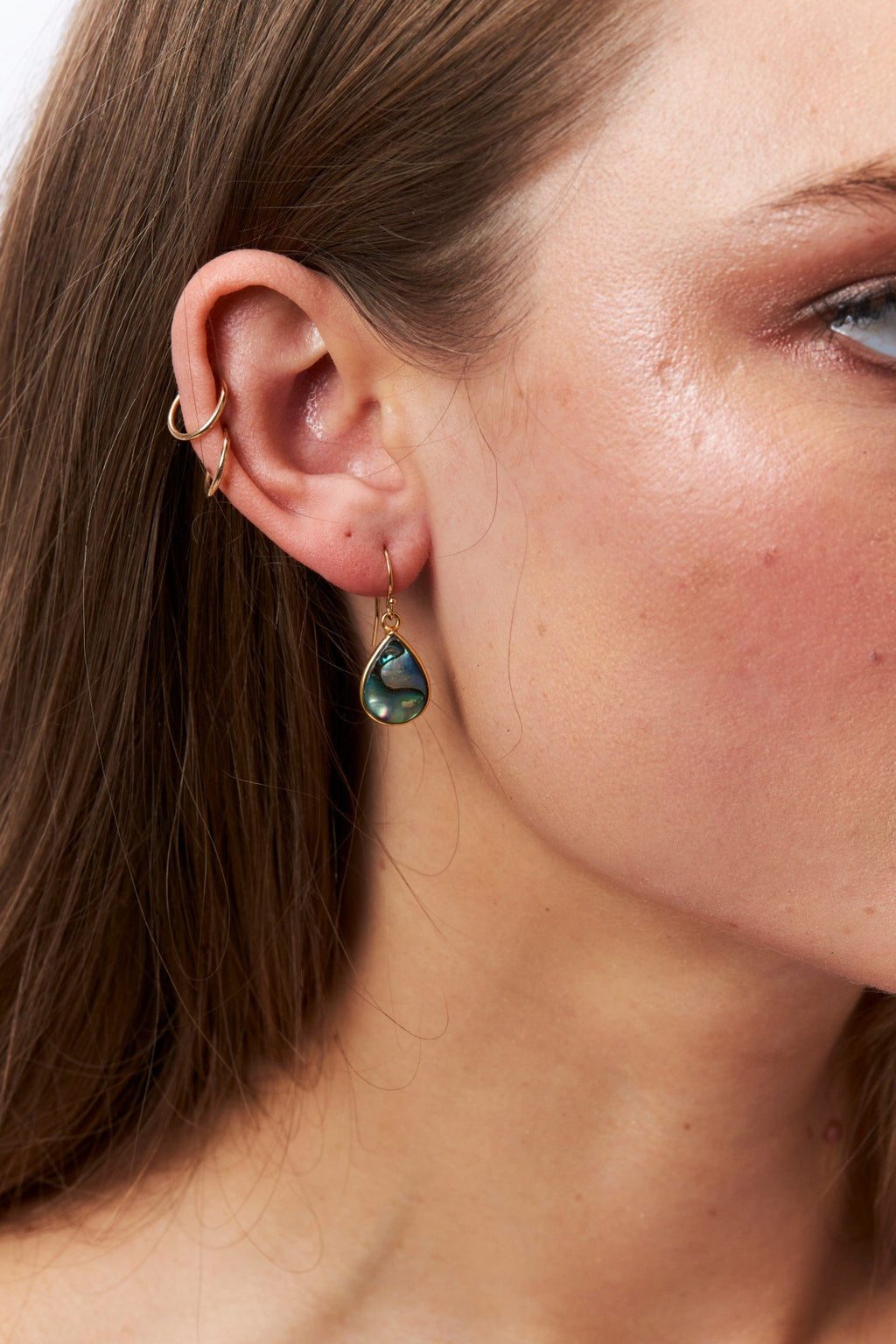 Abalone Teardrop Earrings - Waffles & Honey Jewelry
