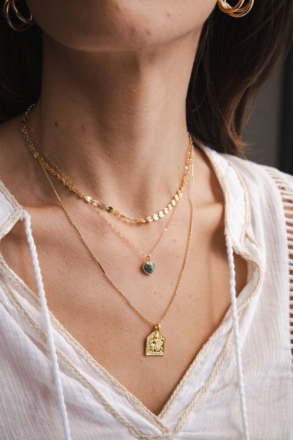Heart Necklace in Chrysocolla