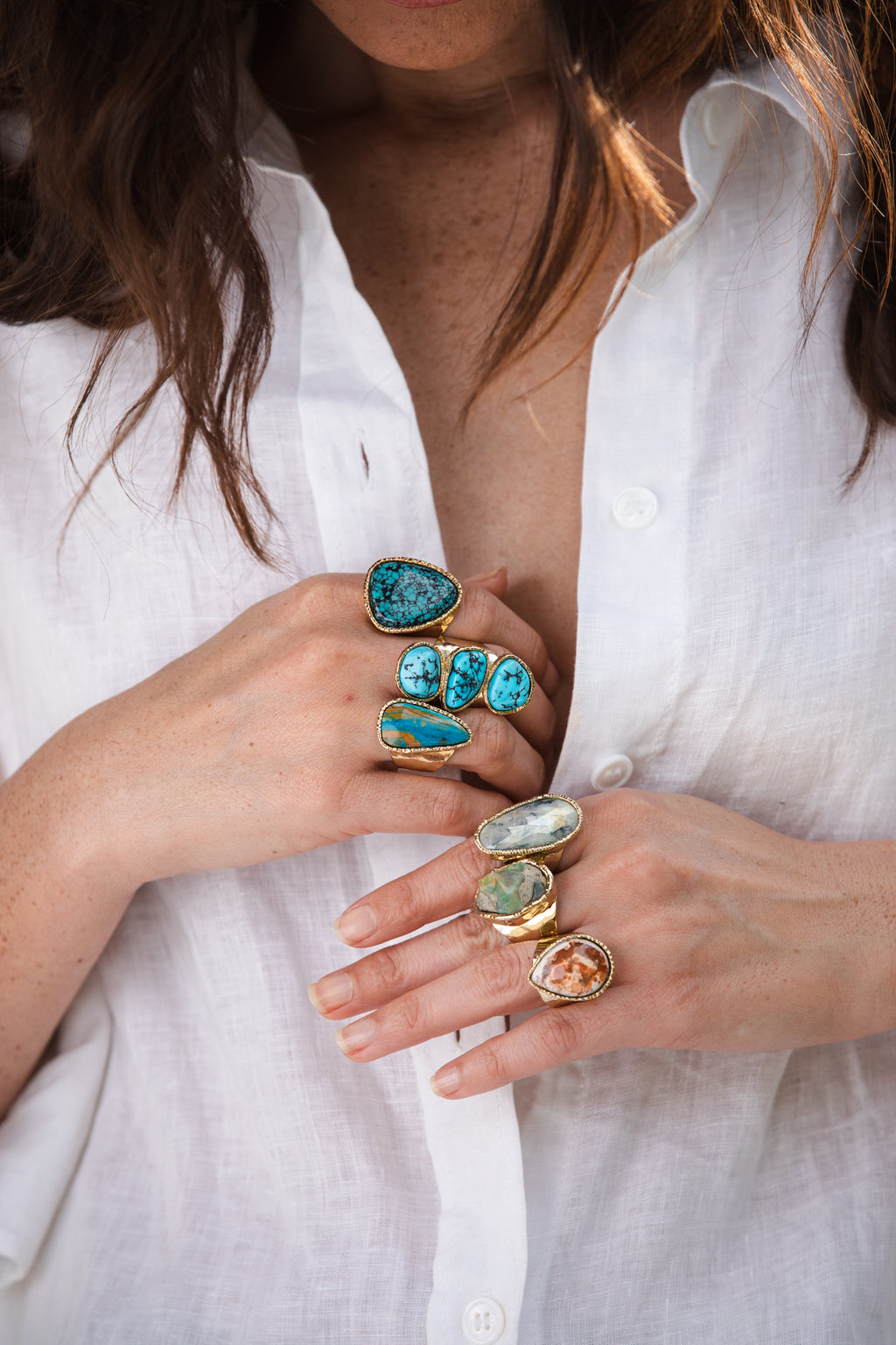 Orange Mexican Fire Opal Teardrop Cocktail Ring