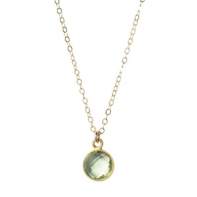 Coin Necklace in Peridot