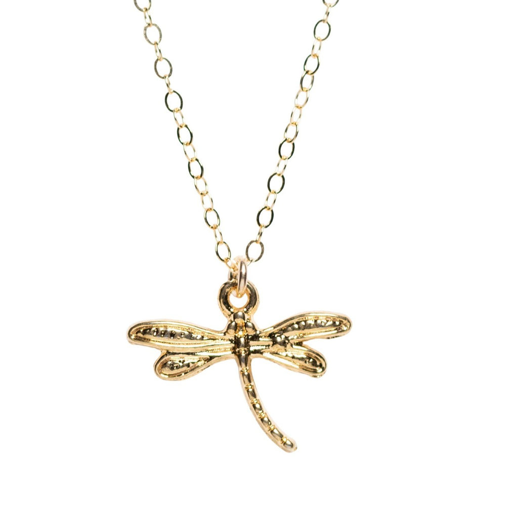 Dragonfly Necklace Gold