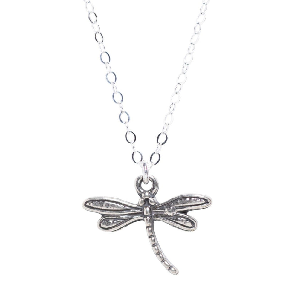 Dragonfly Necklace Silver