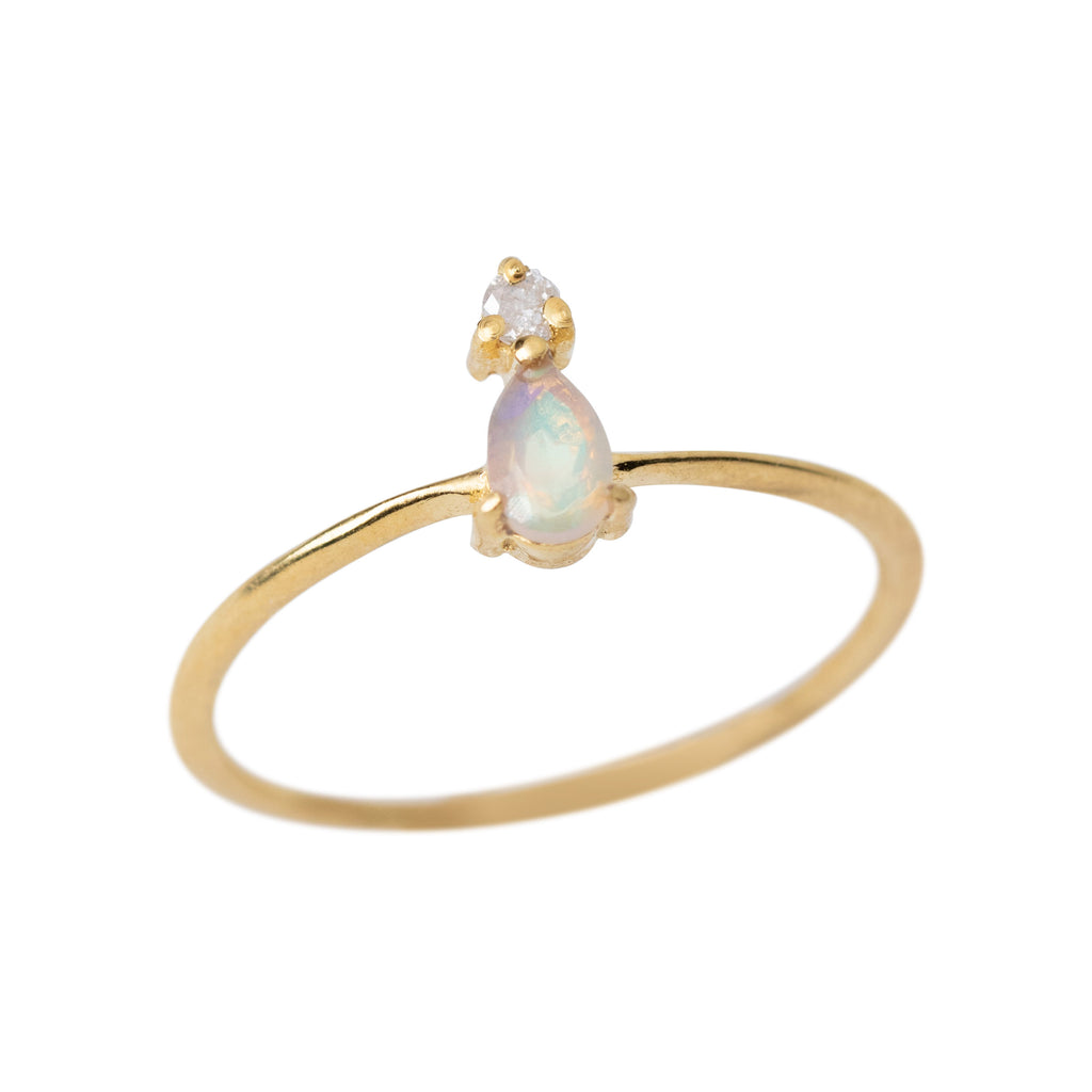 Empress Ring in Opal and Diamond