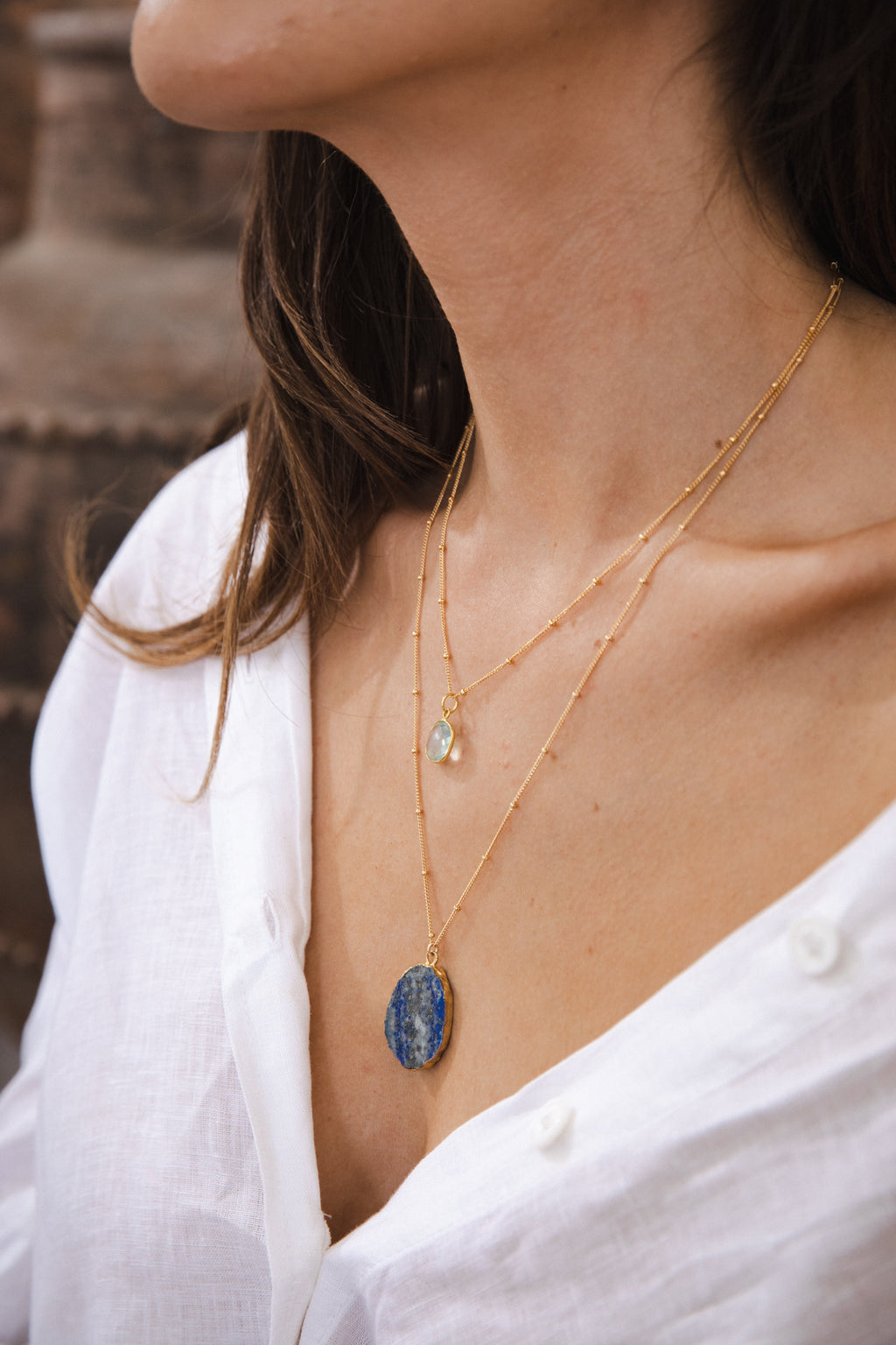 Freeform Blue Jasper Necklace