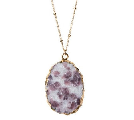 Freeform Purple Jasper Necklace