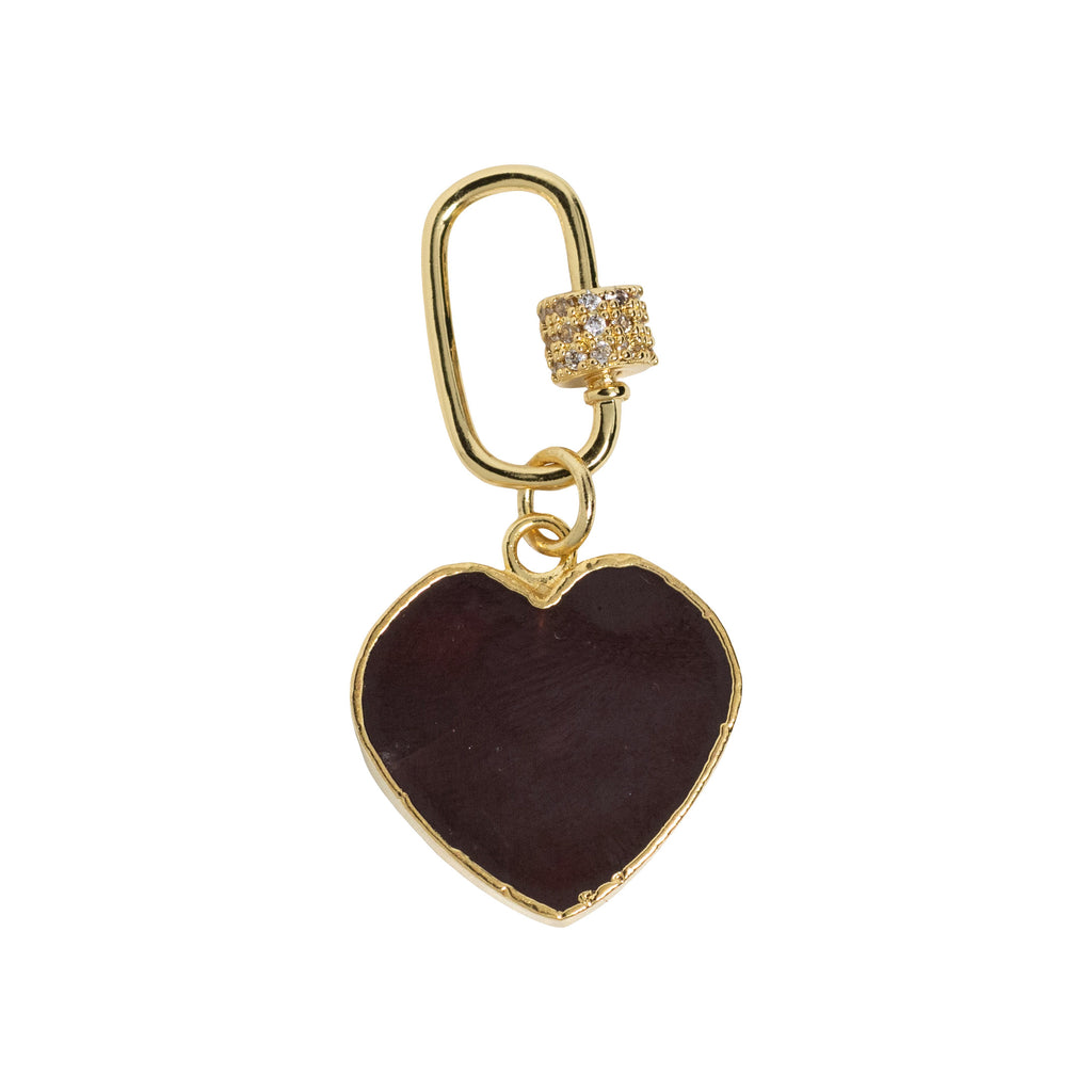 Garnet Heart Charm