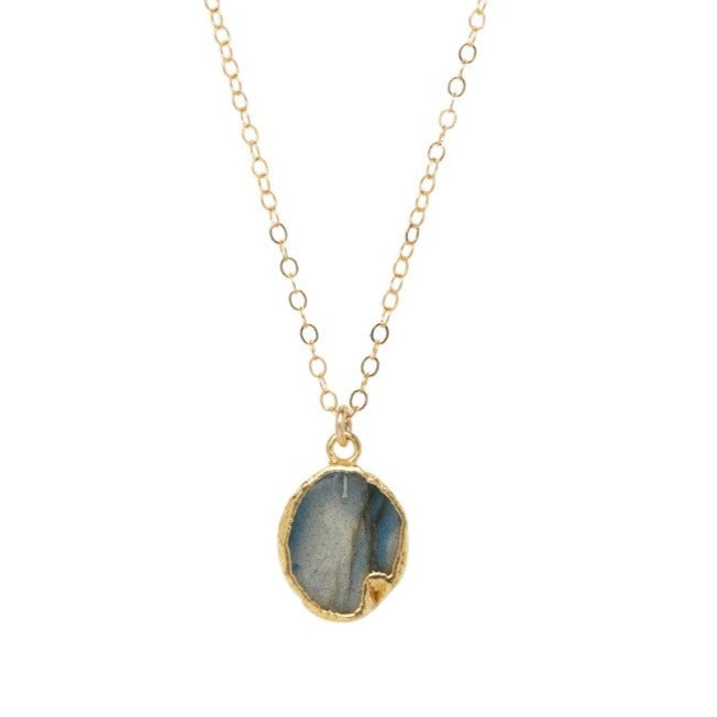Gina Freeform Necklace in Labradorite