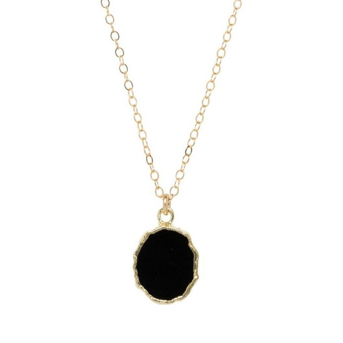 Gina Freeform Necklace in Onyx