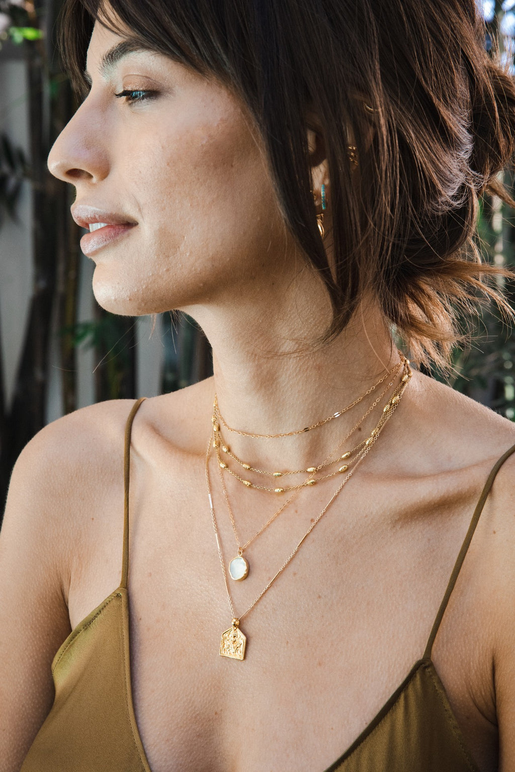 Gina Freeform Necklace in Pearl