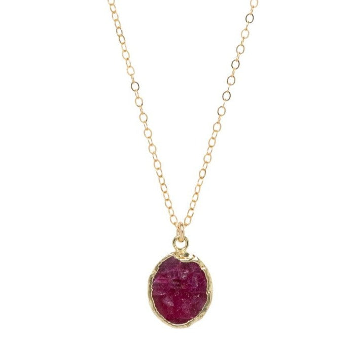 Gina Freeform Necklace in Ruby