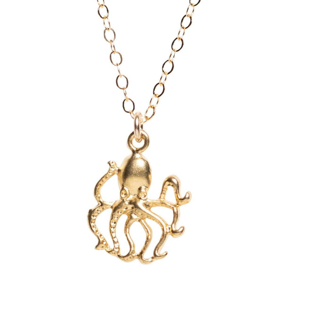 Gold Octopus Necklace