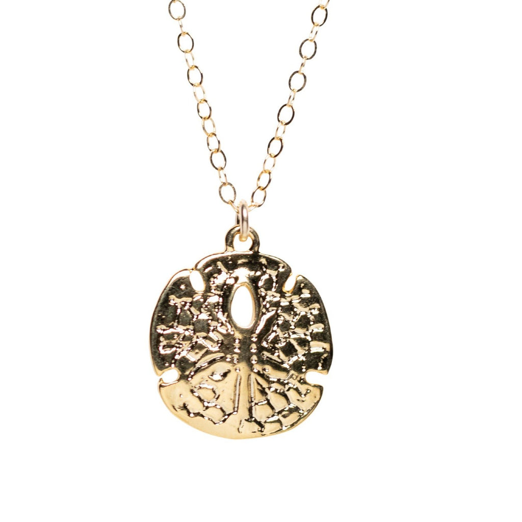 Gold Sand Dollar Necklace
