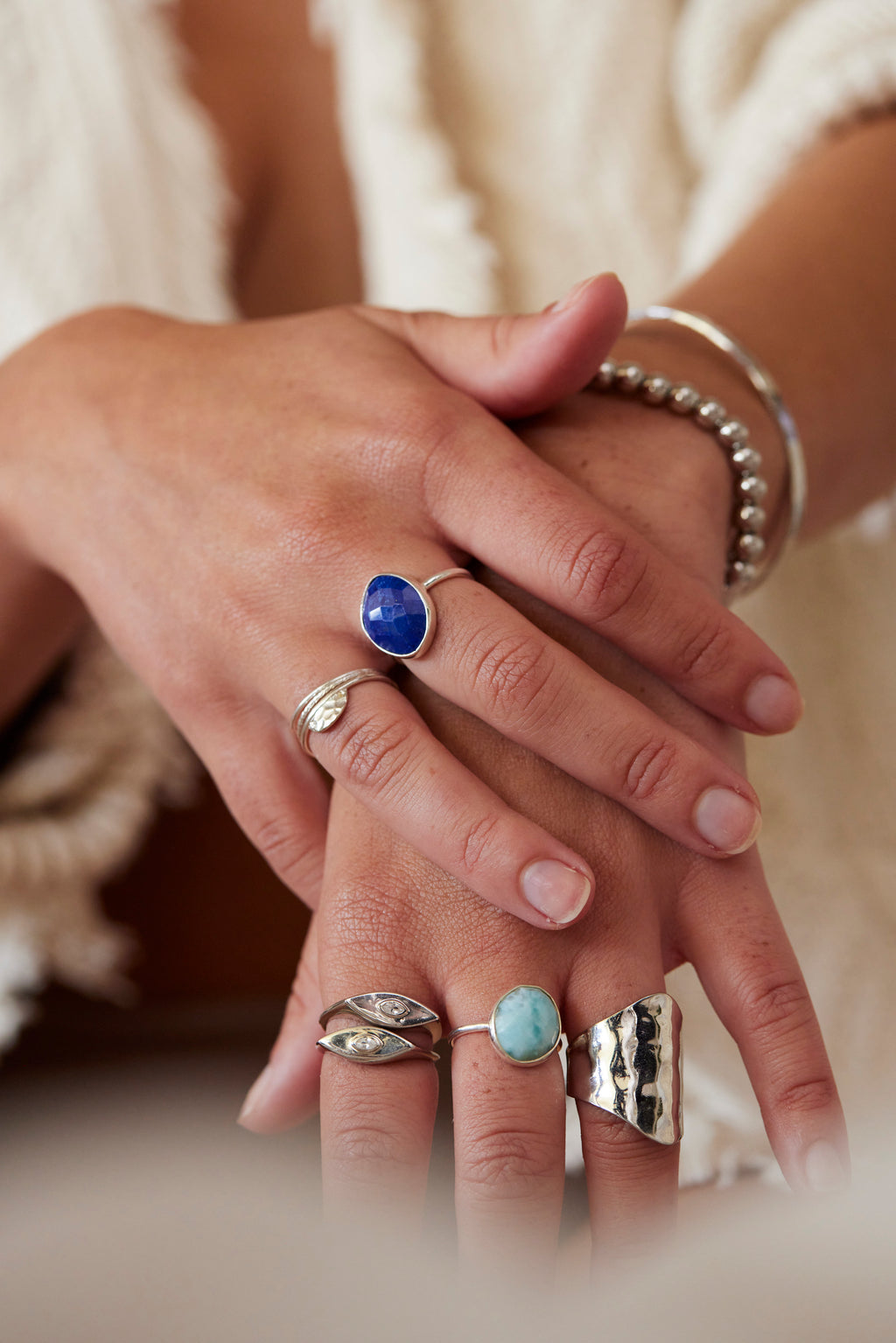 Larimar Ring in Silver