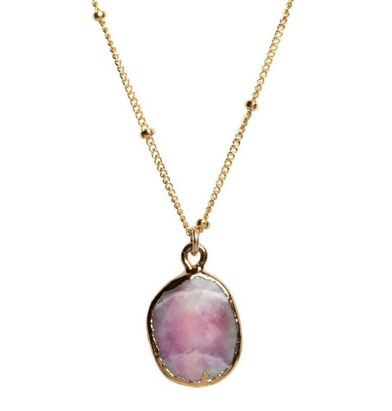 LUX Pink Mystic Moonstone Necklace