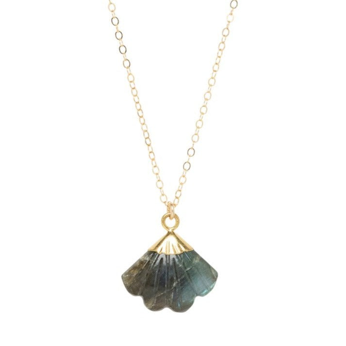 Labradorite Fan Necklace