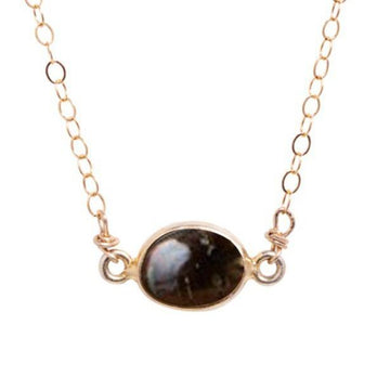 Margaret Necklace in Green Tourmaline - Waffles & Honey Jewelry