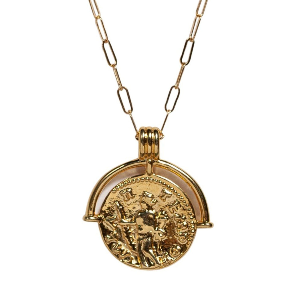 Talisman Coin Necklace in Gold - Waffles & Honey Jewelry
