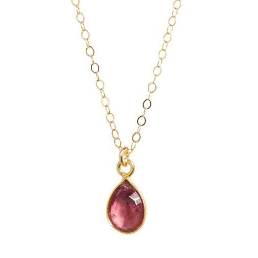 Mini Pink Tourmaline Necklace