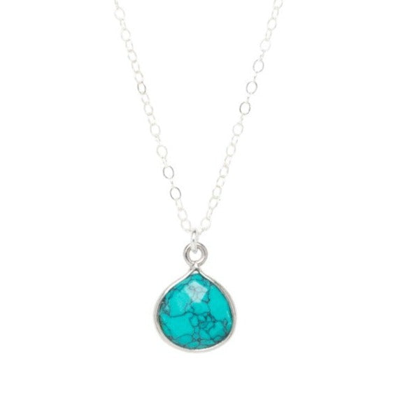 Mini Turquoise Teardrop Necklace